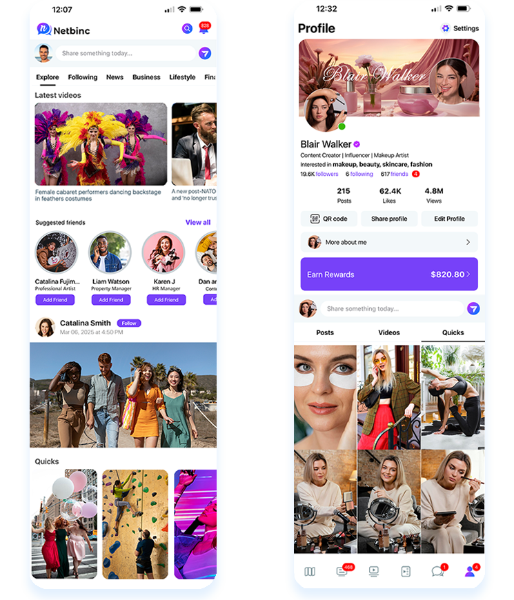 Netbinc social media